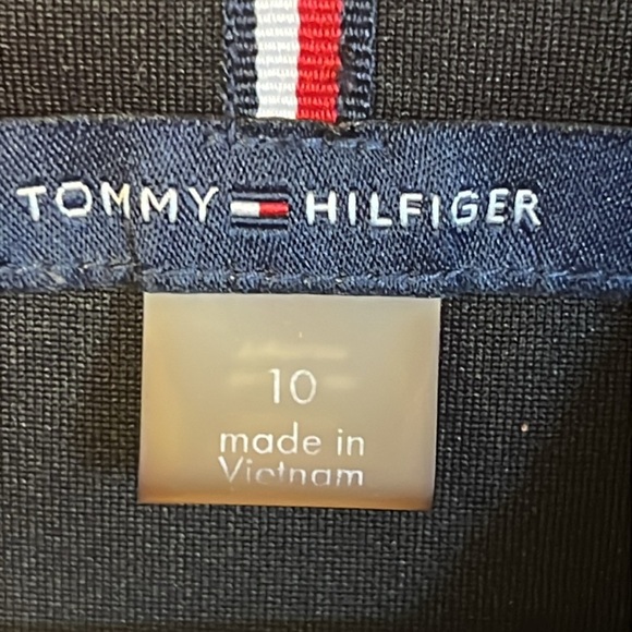 Tommy Hilfiger Women Scuba Crew Neck Flutter Ruffle Cap Sleeve Dress 10 cocktail - Picture 2 of 9